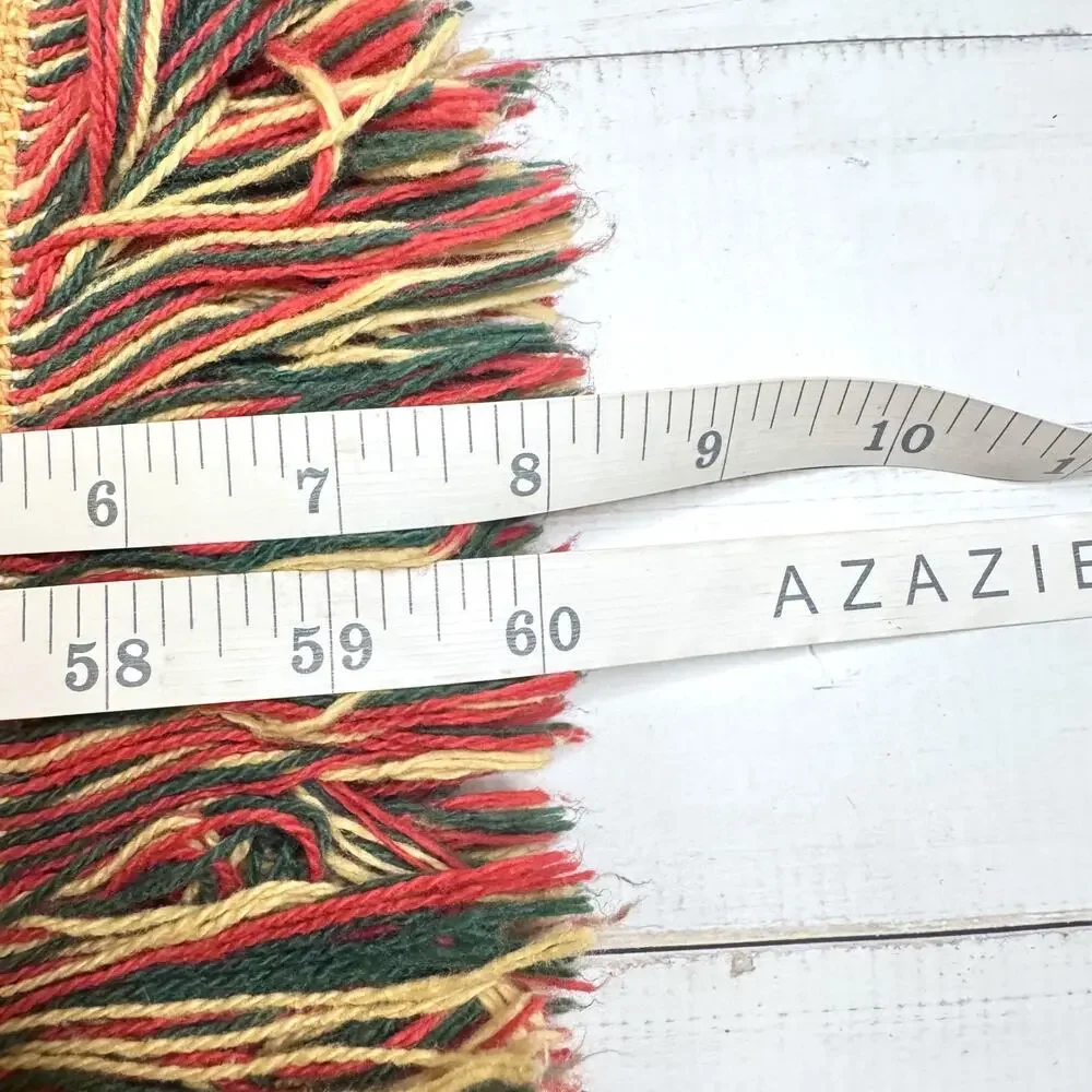 Vintage Tapestry Woven Throw Blanket Fringe 44x68